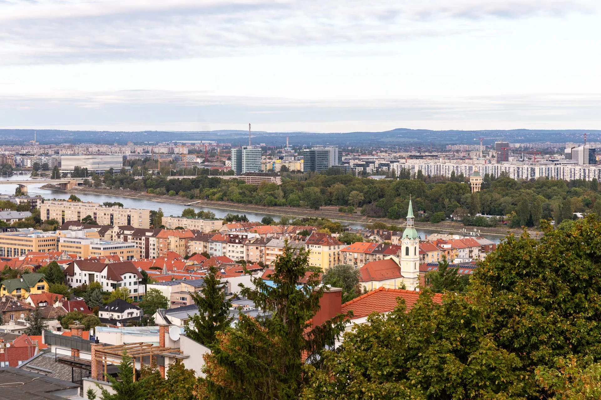 Panorama from Buda towards the Danube and Pest