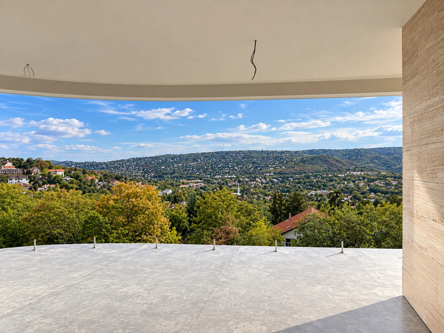 View of the Buda hills from a home in Törökvész