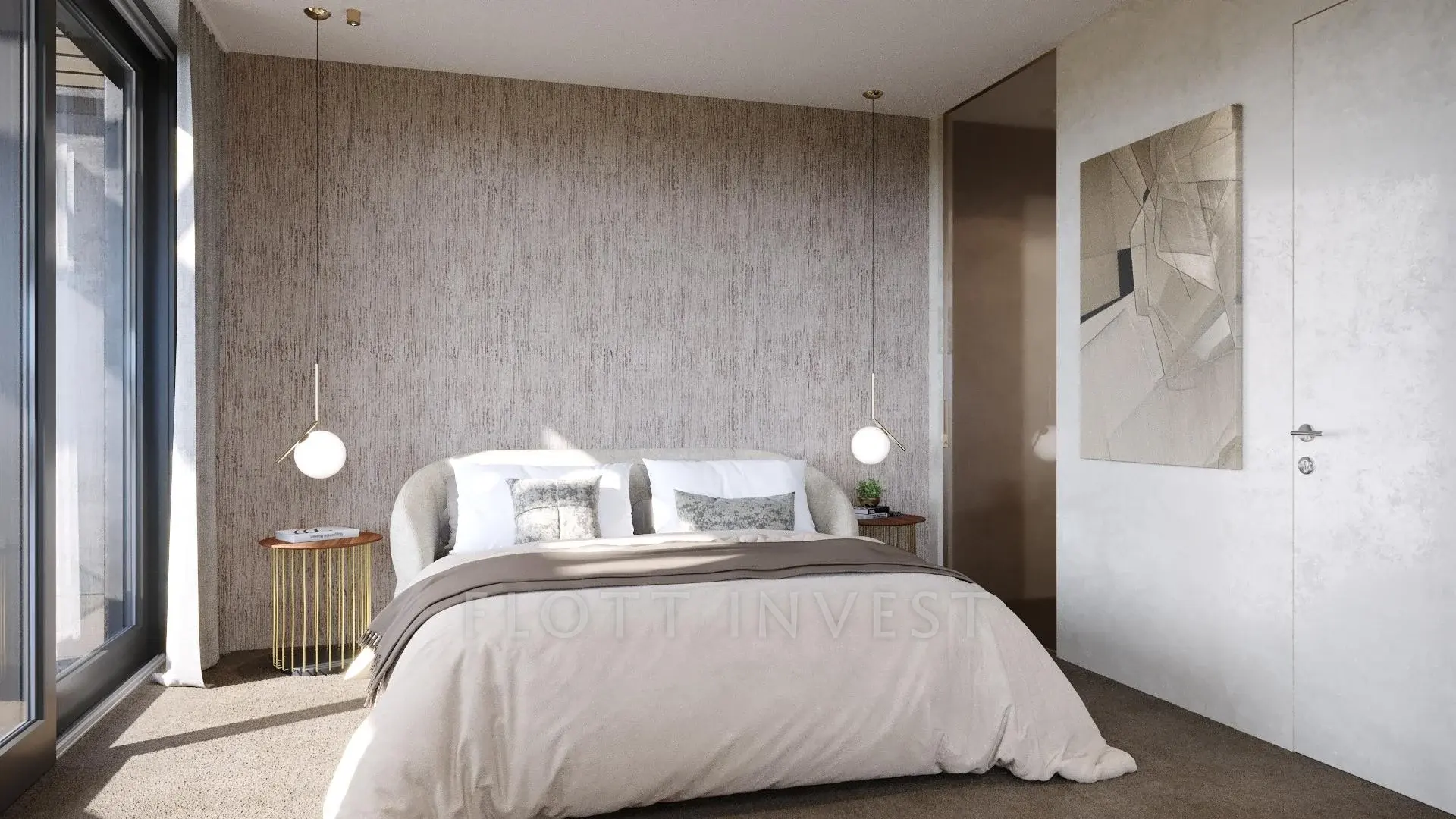Luxury, design apartment in a new villahouse