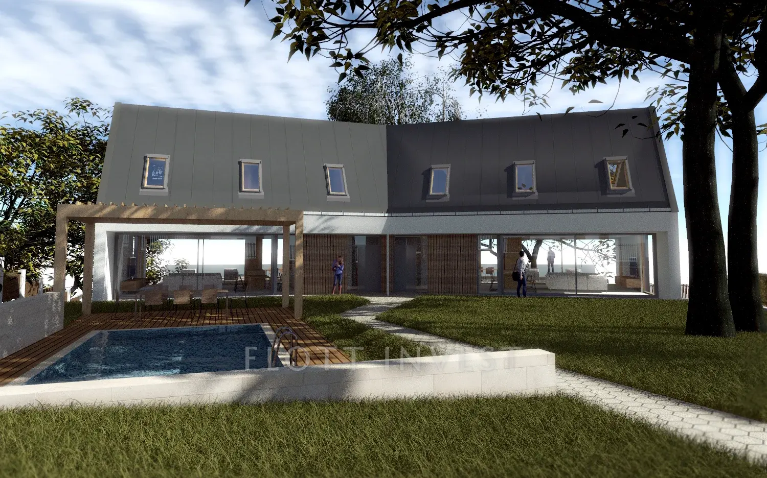 Új építésű ikerház lenyűgöző panorámával