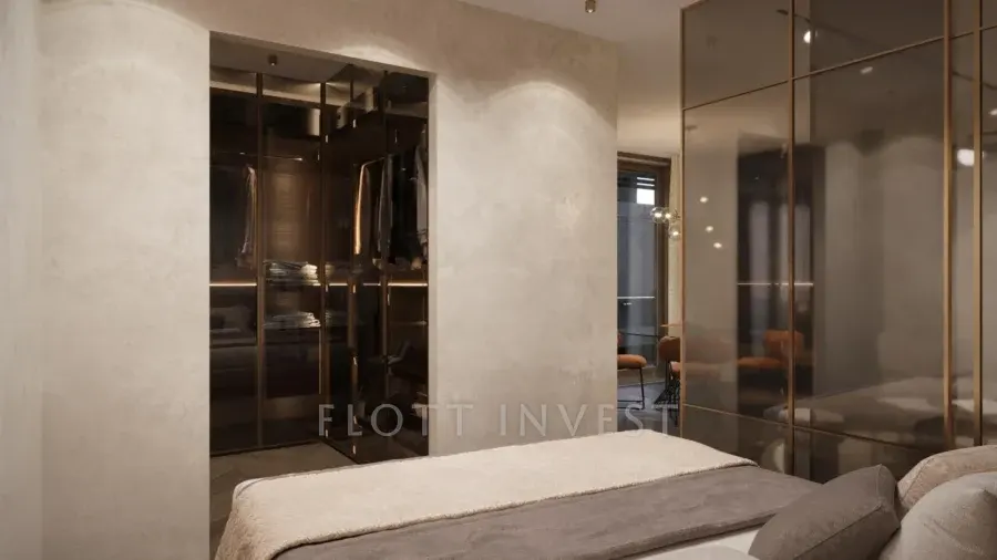Luxury, design apartment in a new villahouse