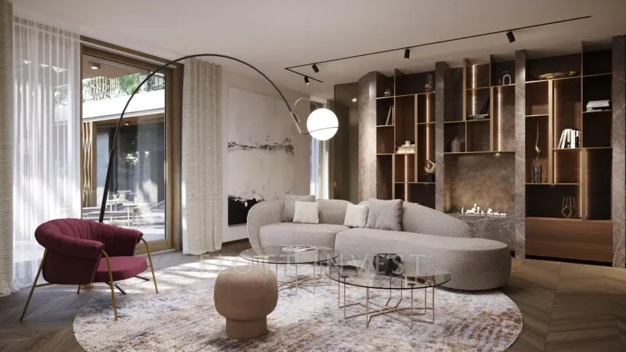 Luxury, design apartment in a new villahouse
