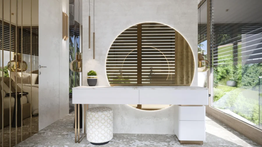 Luxury, design apartment in a new villahouse