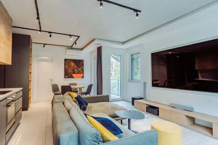 Modern apartment with huge garden
