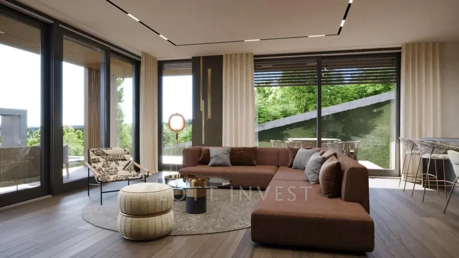 Luxury, design apartment in a new villahouse
