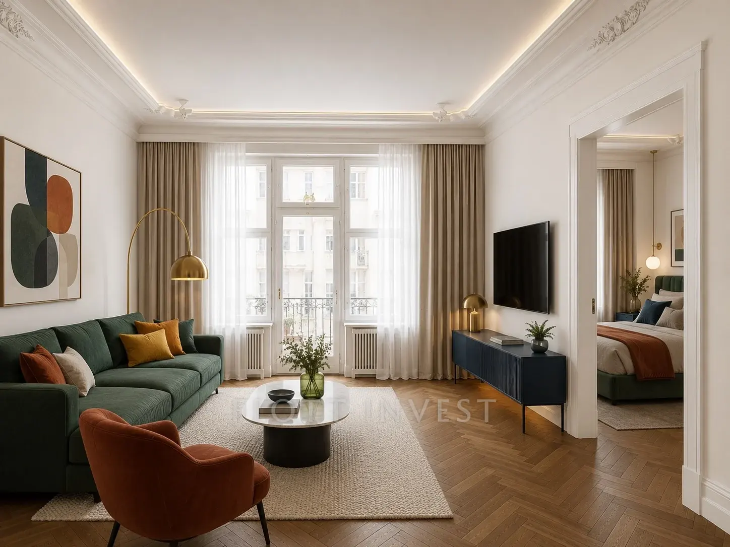 Fully refurbished apartment with view in Falk Miksa street
