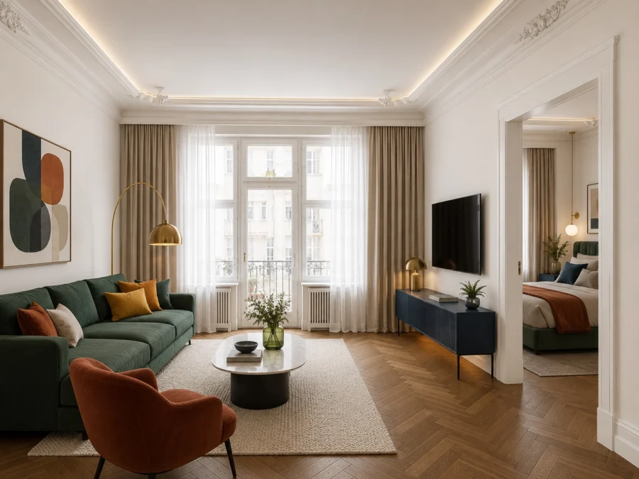 Fully refurbished apartment with view in Falk Miksa street